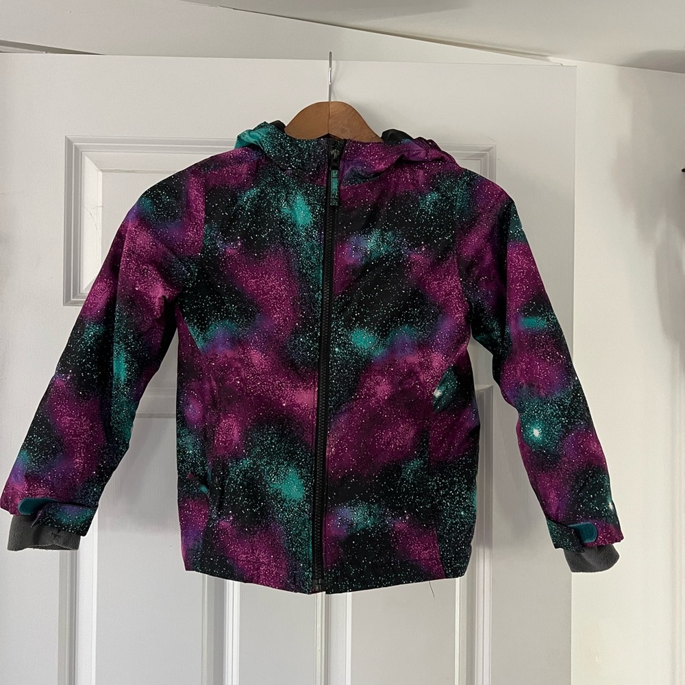 Lands End winter jacket with galaxy print - kids’ Medium (size 5/6) - EUC!